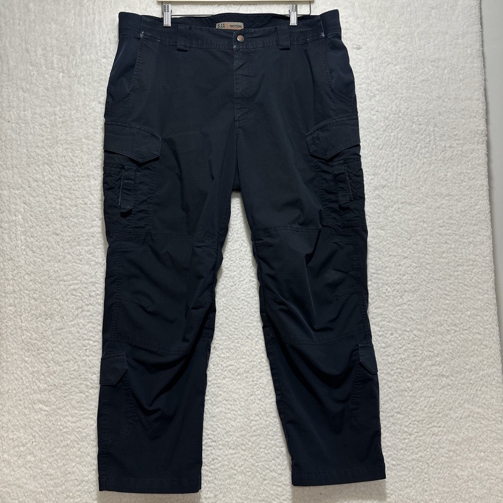 5.11 Tactical Men's Navy Blue Ripstop Utility Outdoor Workwear Cargo Pants Sz 40